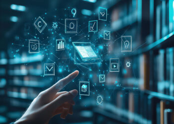 Holographic learning ecosystem visualization.
